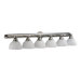 Hemisphere  Vanity Light in Satin Nickel