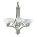 Hemisphere  Chandelier in Satin Nickel