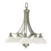 Hemisphere  Nook Chandelier in Satin Nickel