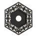 Marcela Small Ceiling Medallion in Oiled Bronze
