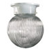 3 Light Ribbed Ball Semi Flush Mount