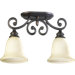 Bryant Two Light Ceiling Mount in Oiled Bronze