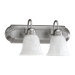 Two Light Bath Vanity in Satin Nickel