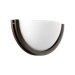 One Light Wall Sconce with Satin Opal Glass Shade in Oiled Bronze