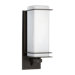 Balboa One Light Outdoor Wall Lantern with Satin Opal Glass Shade in Oiled Bronze