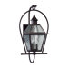 French Quarter Three Light Outdoor Wall Lantern in Oiled Bronze