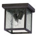 French Quarter Two Light Outdoor Flush Mount in Oiled Bronze