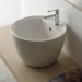 Matty Tondo/R Above Counter Single Hole Bathroom Sink in White
