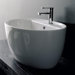 Matty Ovale/R Above Counter Single Hole Bathroom Sink in White