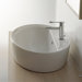 Matty Ovale A/R Built-In Single Hole Bathroom Sink in White