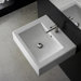 Square 23.6" x 20.1" Above Counter Single Hole Bathroom Sink in White