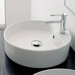 Geo Above Counter Single Hole Bathroom Sink in White