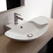 Zefiro 70/R Mensola Wall Mounted or Above Counter Bathroom Sink in White