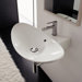 Zefiro 50/R Wall Mounted or Above Counter Bathroom Sink in White