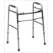 Two-Button Release Aluminum Folding Walker, Silver