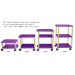 Tuffy 16" - 42" Height Adjustable Open Shelf AV Cart