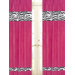 Zebra Pink Collection Window Panels 