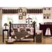 Soho Pink and Brown Collection 9pc Crib Bedding Set 