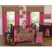 Cheetah Pink Collection 9pc Crib Bedding Set 