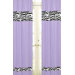 Purple Funky Zebra Window Panel (Set of 2)
