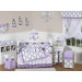 Princess Black, White and Purple Collection 9pc Crib Bedding Set 