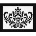 Isabella Damask Pink, Black, and White Rug