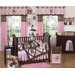 Teddy Bear Pink 9 Pieces Crib Bedding Set