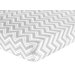 Zig Zag Yellow and Gray Collection Fitted Crib Sheet  - Zig Zag Print