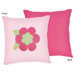 Flower Pink and Green Collection Decorative Pillow 