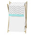 Zig Zag Turquoise and Gray Collection Laundry Hamper 
