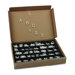 Plastic Helvetica Characters for Grooved Felt Boards in White