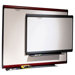 Premium Porcelain Graphite/Mahogany Frame Dry Erase White Board