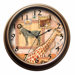 Safari Wall Clock in Distressed Antique Bronze