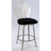 Microfiber Stool with Laser Cut Back Detail
