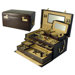 Croco Grain Large Treasure Chest with Beveled Top in Brown