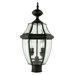 Two Light Post Lantern in Black
