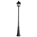 One Light Single Post Lantern in Black