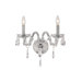 Two Light Wall Sconce in Silver