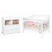 Athena Alice Crib with 2-Drawer Changer Dresser in White