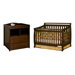 Athena Amy Crib with 2-Drawer Changer Dresser in Espresso
