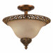 Crown Jewel 2 Light Semi Flush Mount
