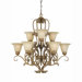 Fleur De Lis 9 Light Chandelier
