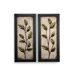 14.5" x 32" Metal Leaf Wall Art - Set of 2
