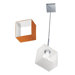 Domino Pendant in Orange Glass Shade