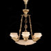 Leon Nine Light Traditional Chandelier in Ancient Gold