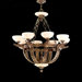 Melilla Eight Light Chandelier in Rustic Bronze