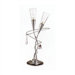 Flute Two Light Table Lamp in Aluminum