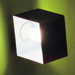 Domino One Light Wall Sconce in Metallic Gray with Black Glass