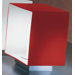 Domino Table Lamp in Metallic Gray with Red Glass