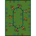 Educational Monkey Business Green Kids Rug